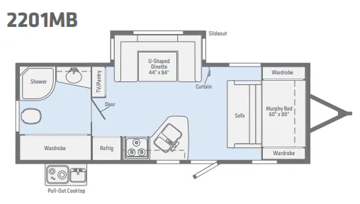 Winnebago Minnie 2201MB floor plan