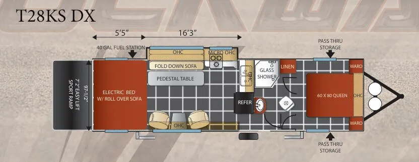 Forest River Shockwave T28KS floor plan