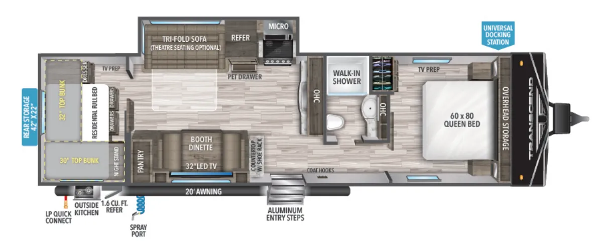 Grand Design Transcend Xplor 2970B floor plan