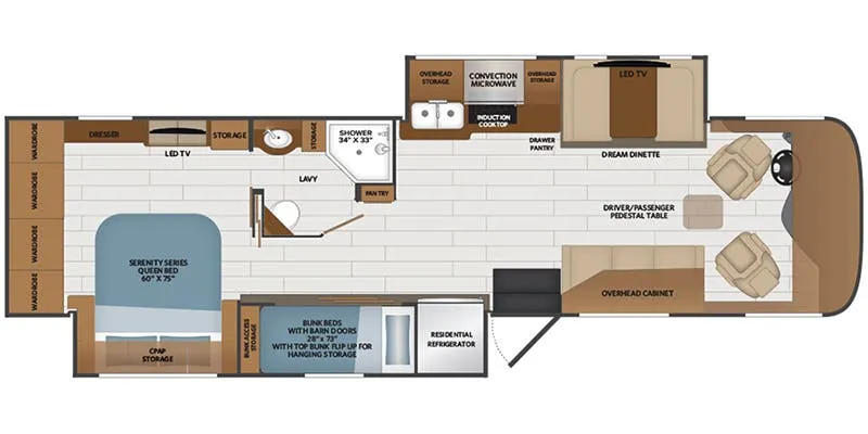 2023 Fleetwood Pace Arrow 35BP - Floor plan