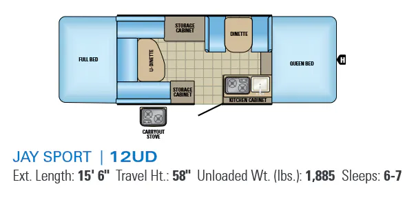 Jayco Jay Sport 12UD floor plan