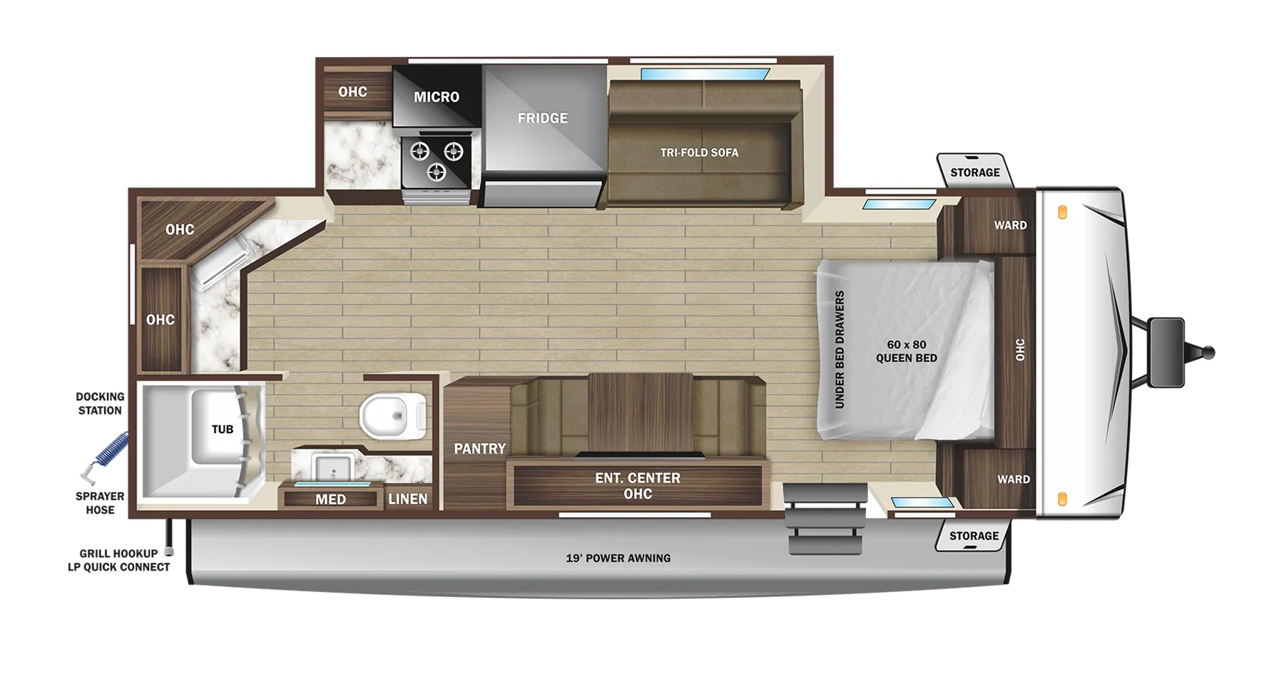 Highland Ridge Mesa Ridge S-Lite 225CK floor plan