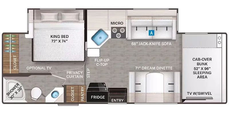 Thor Motor Coach Quantum LT27 floor plan