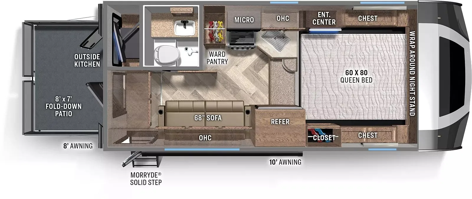 Palomino Real Lite Truck Camper HS-1916 floor plan