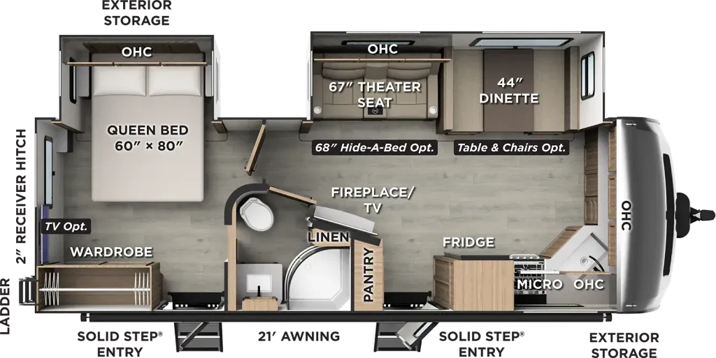 2027 Forest River Rockwood Ultra Lite 2608BS floor plan