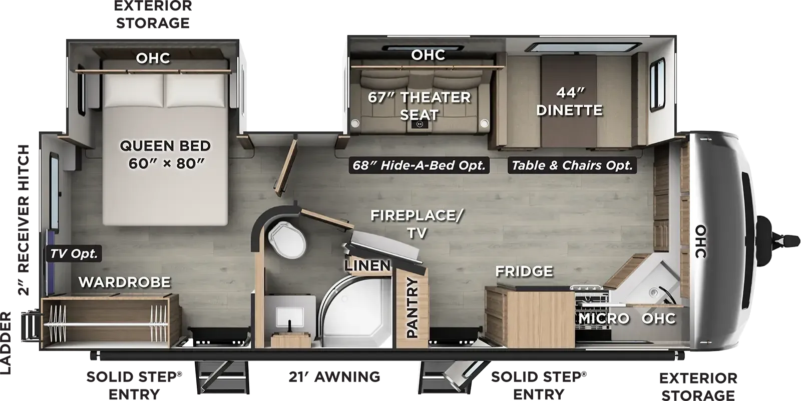 2027 Forest River Rockwood Ultra Lite 2608BS - Floor plan