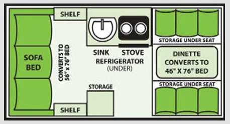 Aliner Evolution 12 floor plan