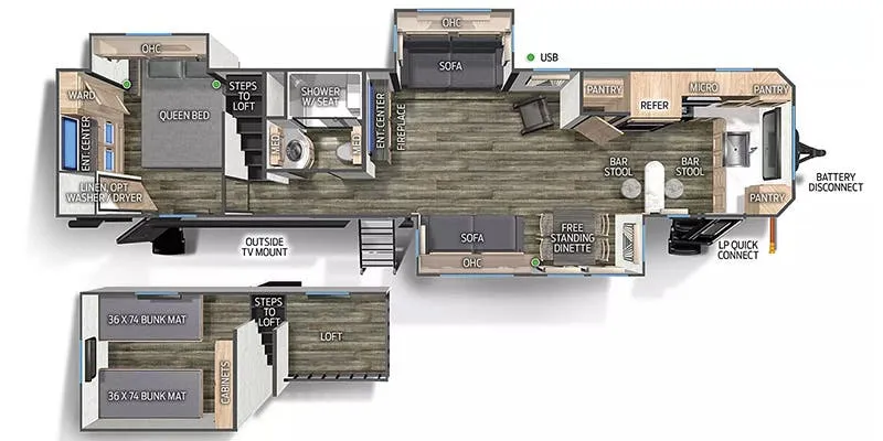 Forest River Cherokee Timberwolf 39LB floor plan
