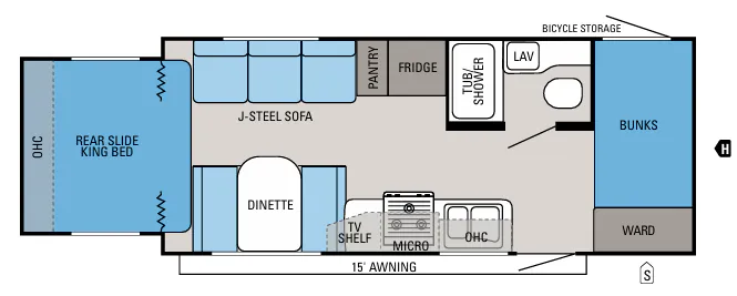 Jayco Jay Feather X213 floor plan