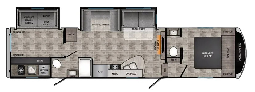 CrossRoads Volante 310BH floor plan