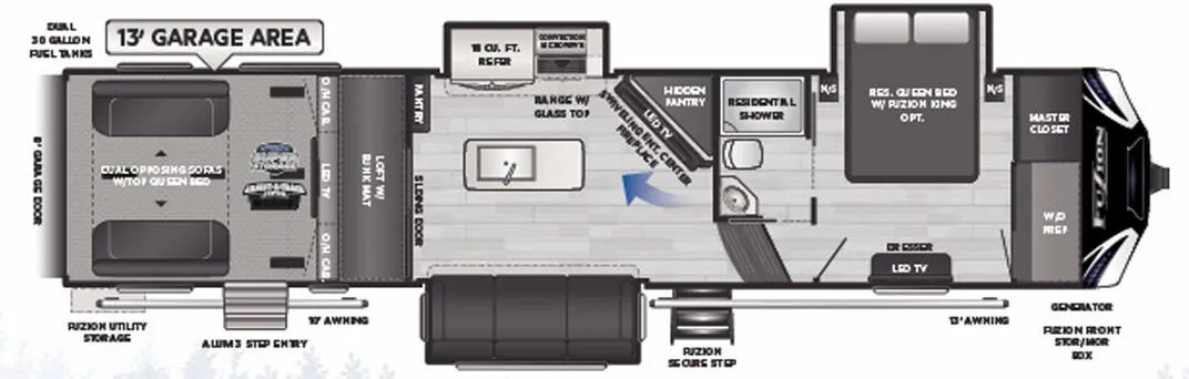 Keystone Fuzion 357 floor plan