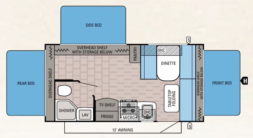 Jayco Jay Feather X18D floor plan