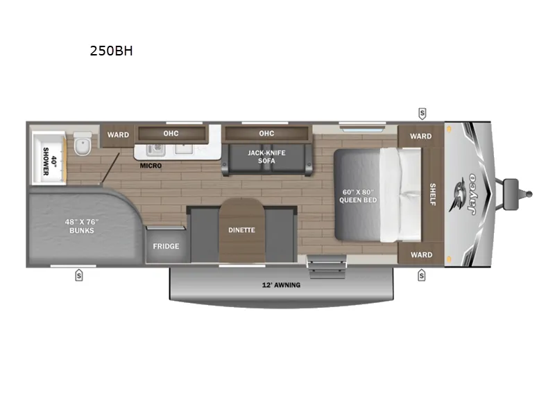 2026 Jayco Jay Flight SLX 250BH - Floor plan