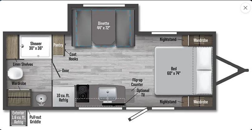 2025 Winnebago M-series 1923RB floor plan