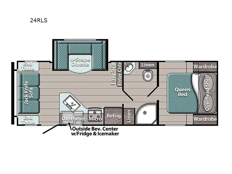 2026 Gulf Stream RV Ameri-Lite Ultra Lite 24RLS - Floor plan