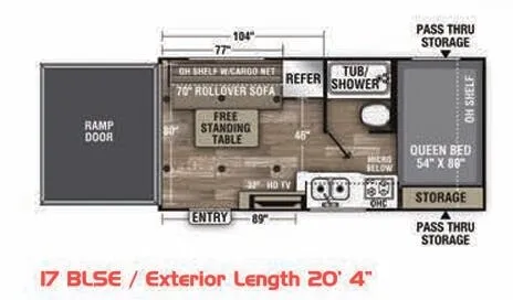 Coachmen Freedom Express Select 17BLSE floor plan