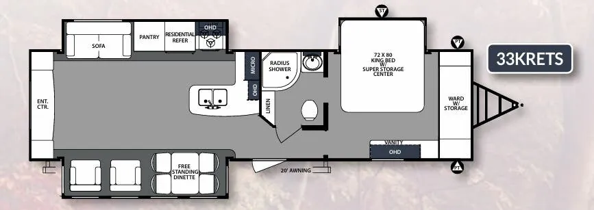 Forest River Surveyor 33KRETS floor plan