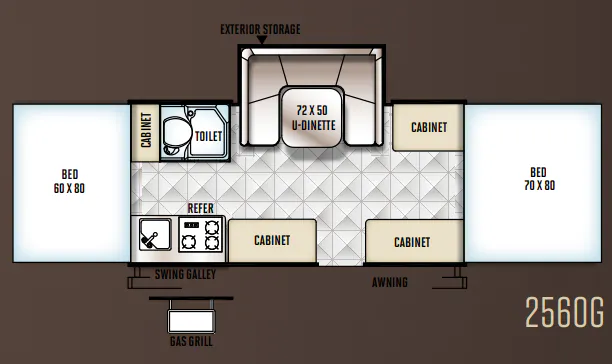 Forest River Rockwood Freedom 2560G floor plan