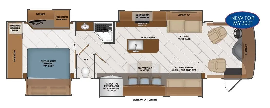 Fleetwood Discovery LXE 36HQ floor plan