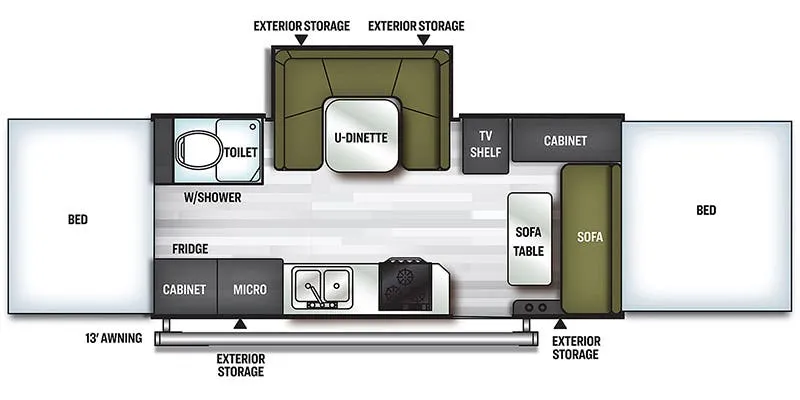 2022 Forest River Rockwood High Wall Series HW296 - Floor plan