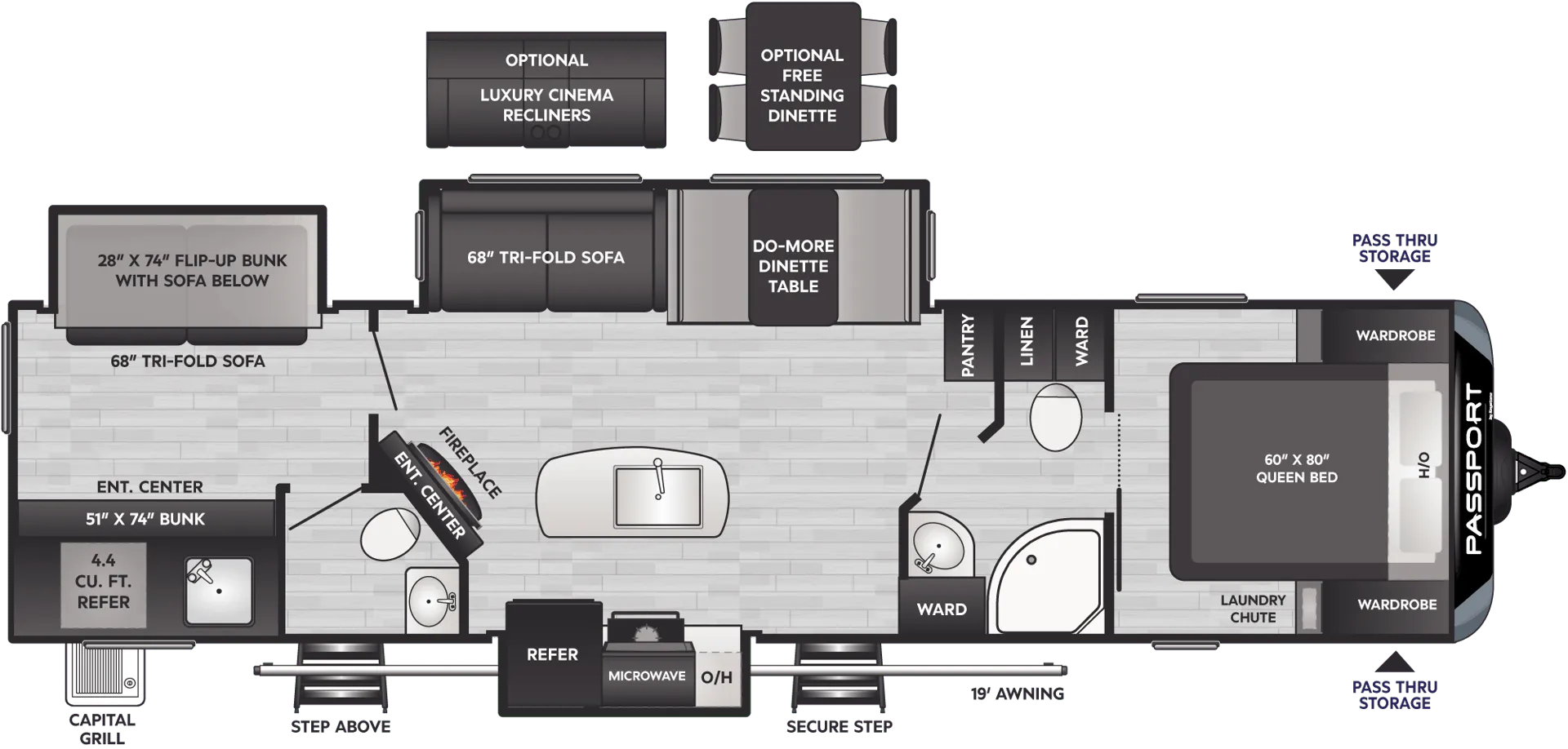 Keystone Passport GT 3300BK floor plan