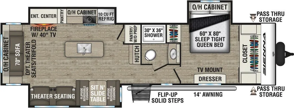 2026 Venture RV Sienna SA293VIK floor plan