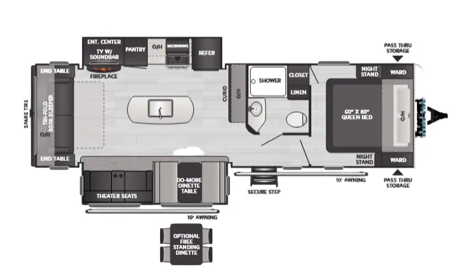 Keystone Passport SL Series 2870RLWE floor plan
