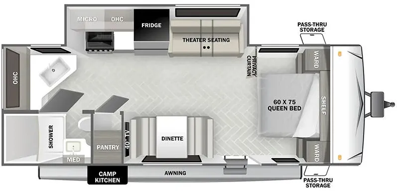 Forest River EVO T2200 floor plan