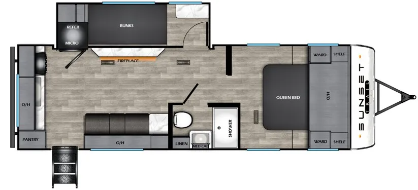 2026 CrossRoads Sunset Trail Sport 24BHS floor plan