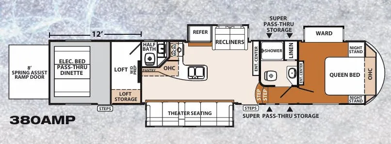Forest River XLR Thunderbolt 380AMP floor plan
