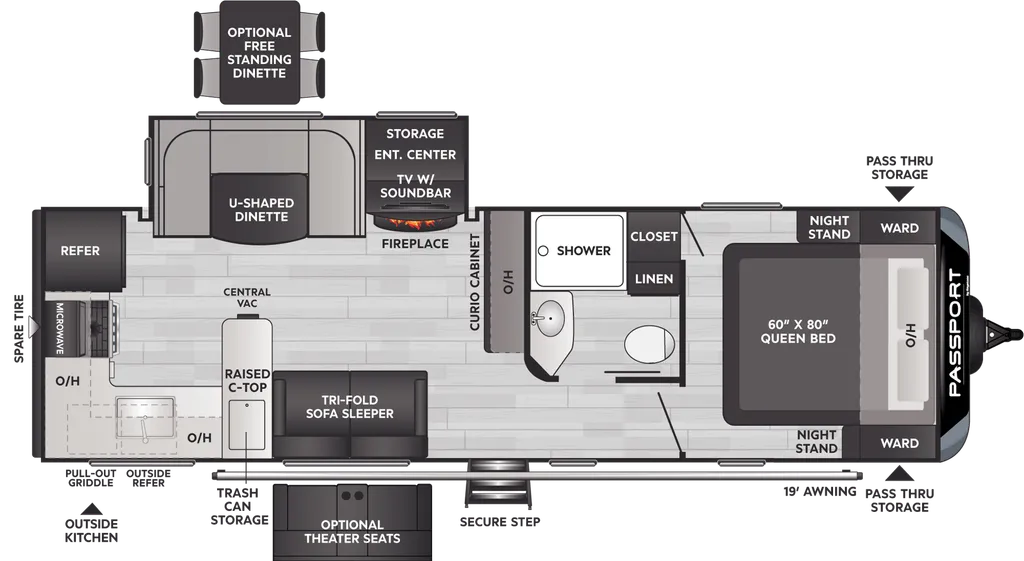 2022 Keystone Passport GT 2704RK floor plan