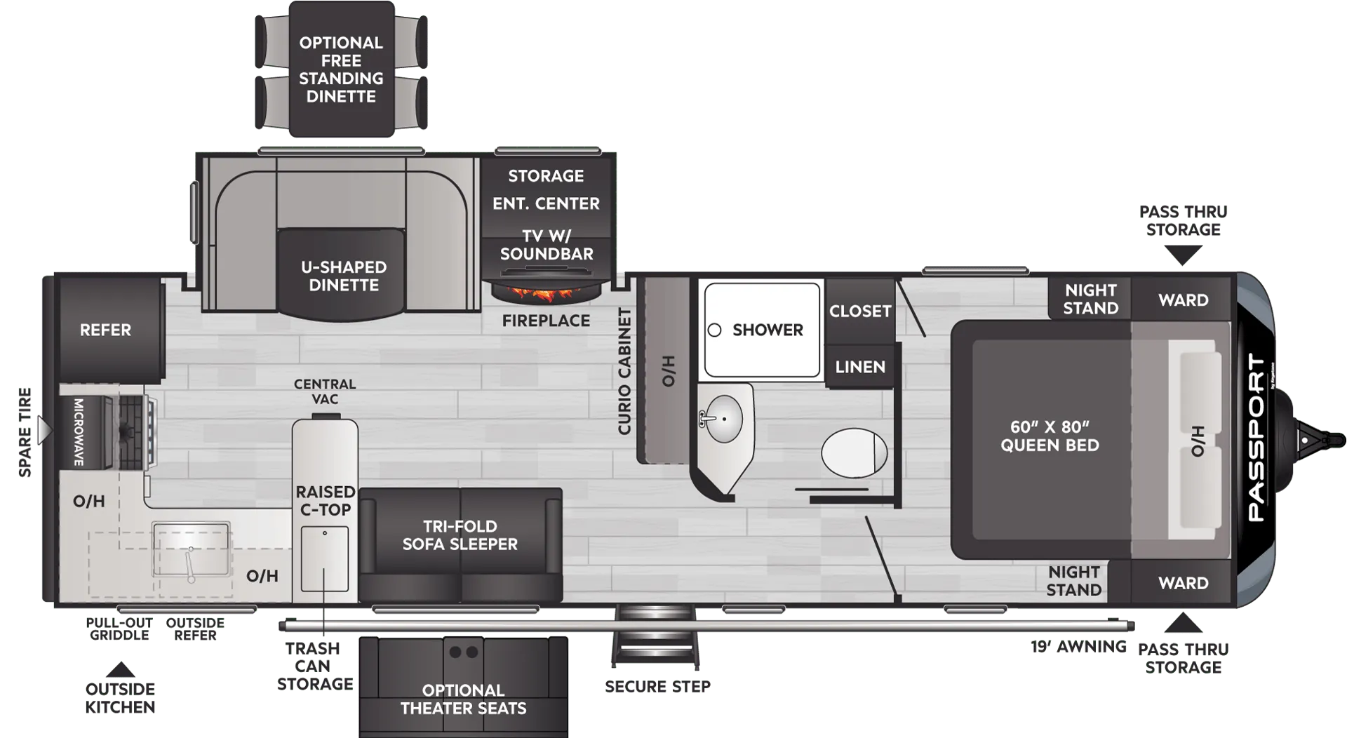 2022 Keystone Passport GT 2704RK - Floor plan