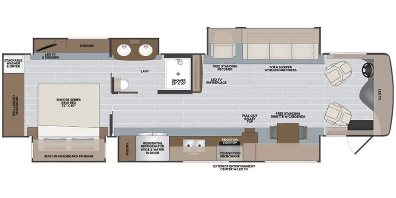 Holiday Rambler Navigator 38F floor plan