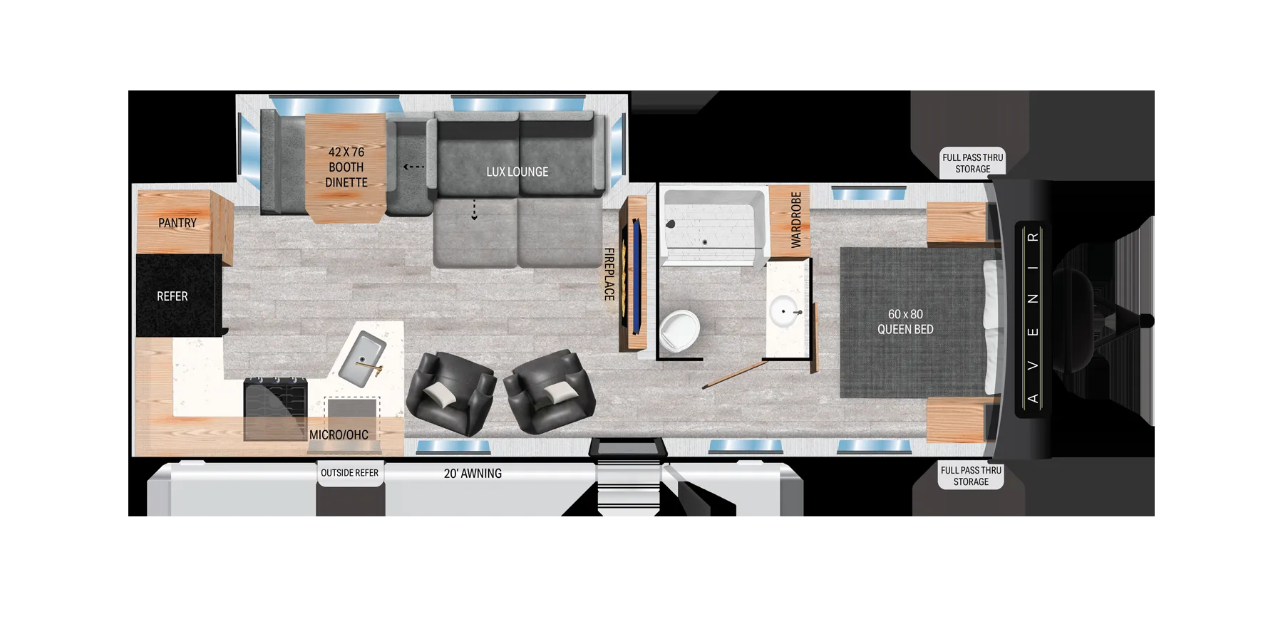 2025 Cruiser RV Avenir 29RK - Floor plan