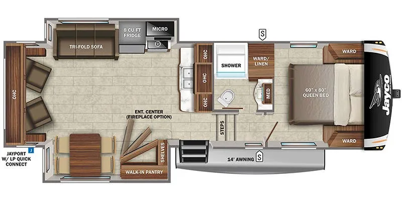 2021 Jayco Eagle HT 27RL - Floor plan