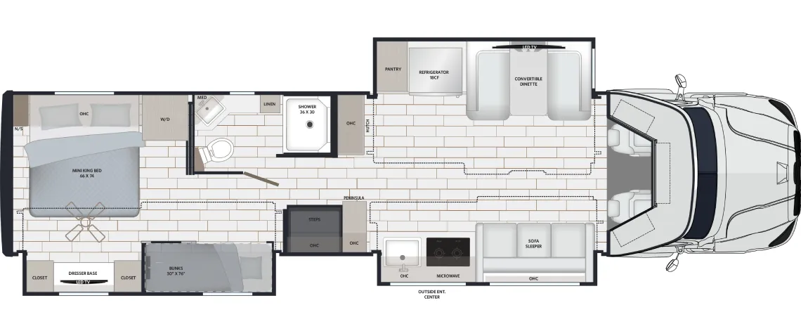 Renegade RV Explorer 40EBH floor plan