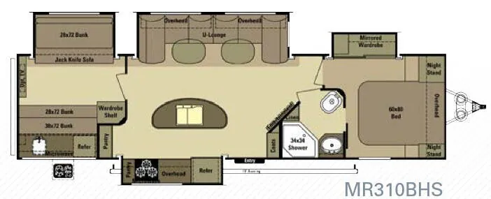 Highland Ridge Mesa Ridge MR310BHS floor plan
