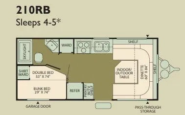 Fleetwood Backpack 210RB floor plan