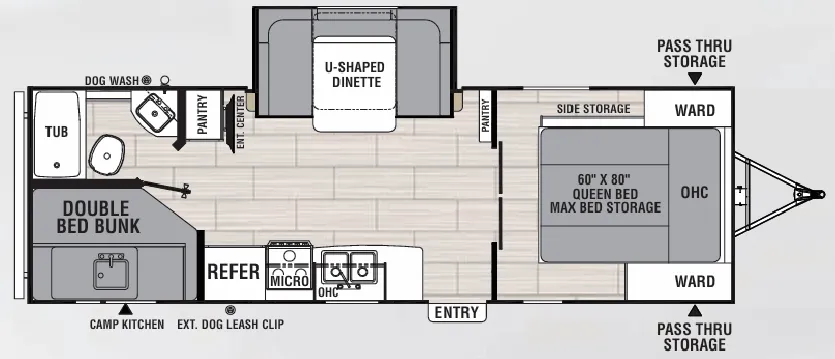Coachmen Spirit XTR 2549BHX floor plan