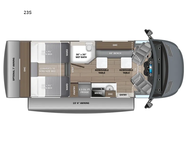 2026 Entegra Coach Condor 23S floor plan