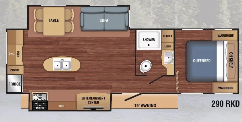 Braxton Creek LX 290RKD floor plan