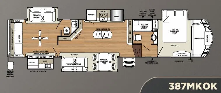 Forest River Sierra 387MKOK floor plan