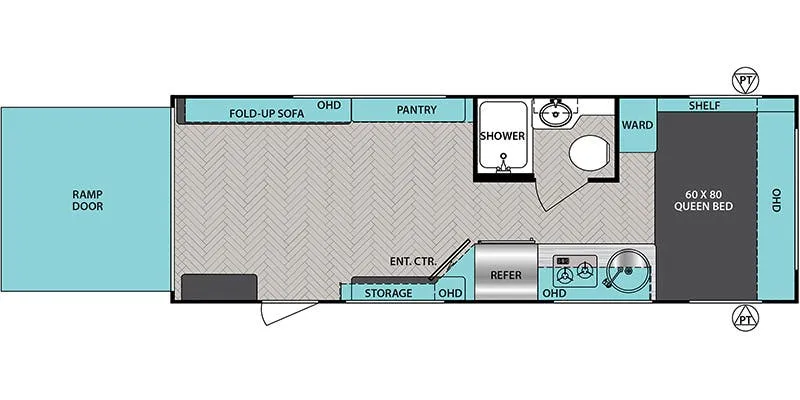 Forest River IBEX 19QTH floor plan