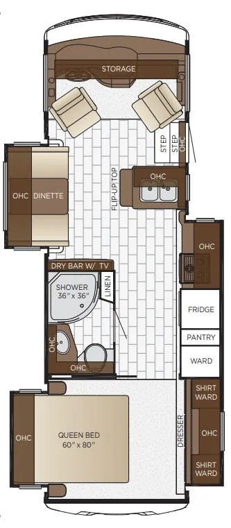 Newmar Bay Star Sport 2812 floor plan
