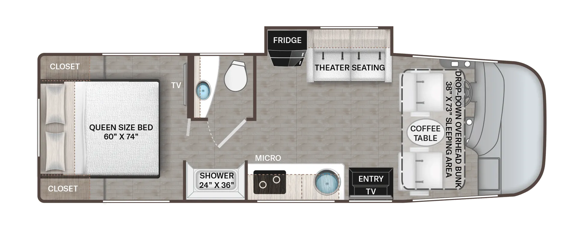 Thor Motor Coach Axis 26.1 floor plan