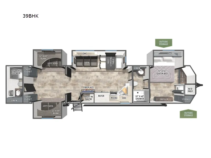 2026 Forest River Puma Vista 39BHK - Floor plan