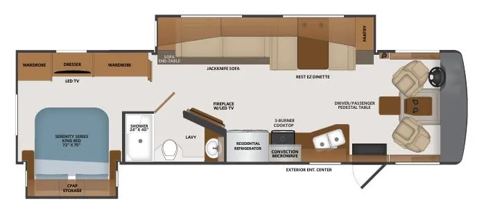 Fleetwood Bounder 33C floor plan