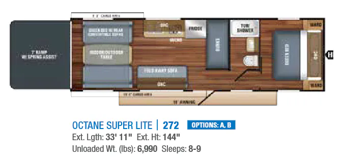 Jayco Octane Super Lite 272 floor plan