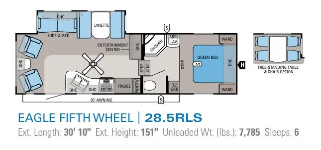 Jayco Eagle 28.5RLS floor plan
