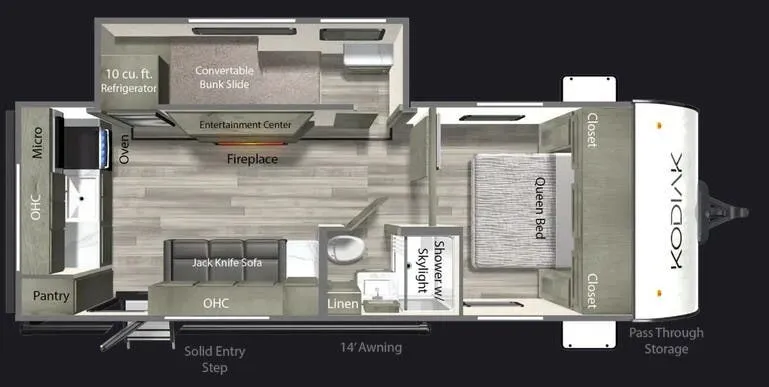 2026 Dutchmen Kodiak 241BHSL - Floor plan
